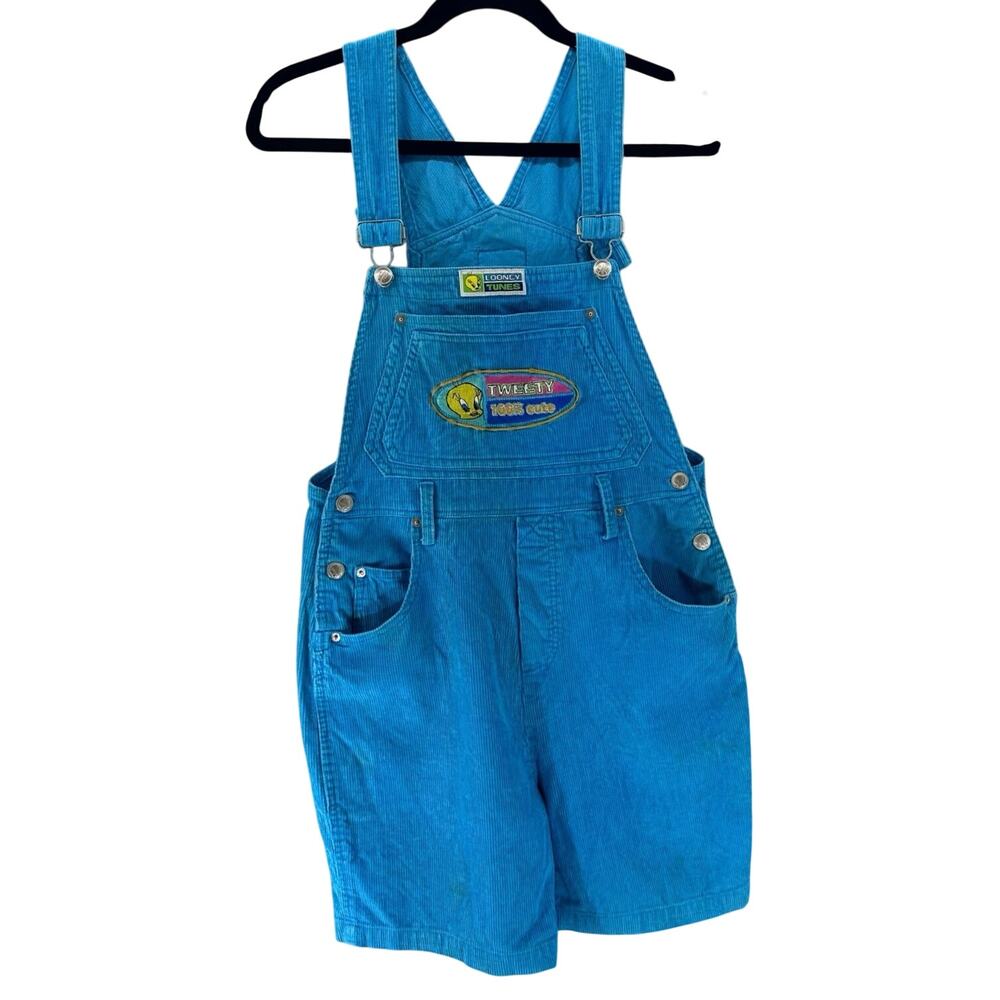 Looney Tunes VTG Woman’s S Tweety Bird Short Overalls Cotton Summer Rare 90s Y2K